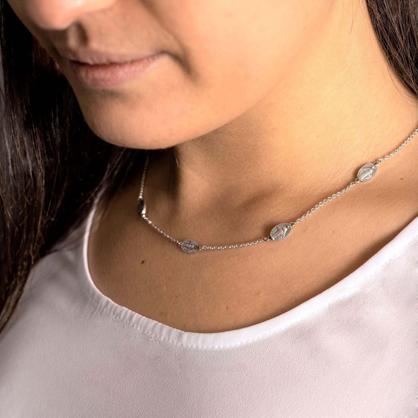 MIRACULOUS MEDALS - NECKLACE - SILVER