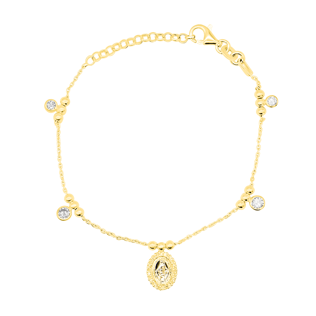 MIRACULOUS MEDAILLE - CHRISTIAN ARMBAND - GOUDEN ZILVER