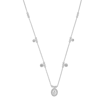 MIRACULOUS MEDAL NECKLACE - SILVER AND ZIRCONIA
