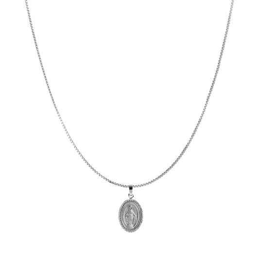 MIRACULOUS EN KETTING - DIAMANTEN - WITGOUD