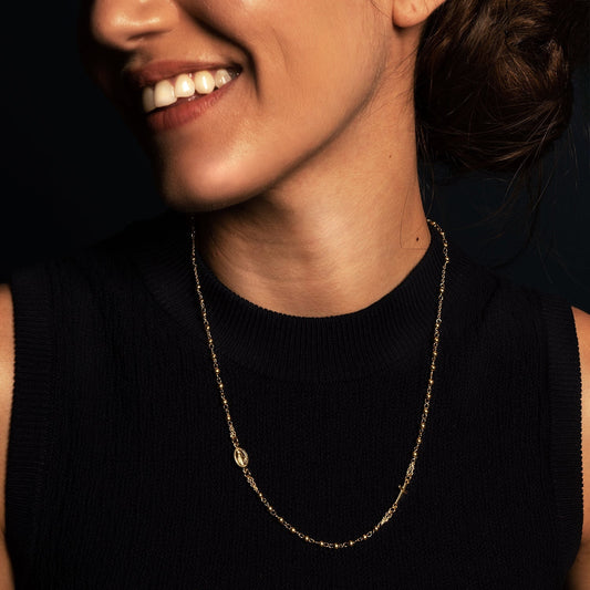 MIRACULOUS EN KRUIS - KETTING - GOUD