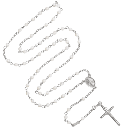 MOTHER OF PEARL ROZENKRANS - ZILVER