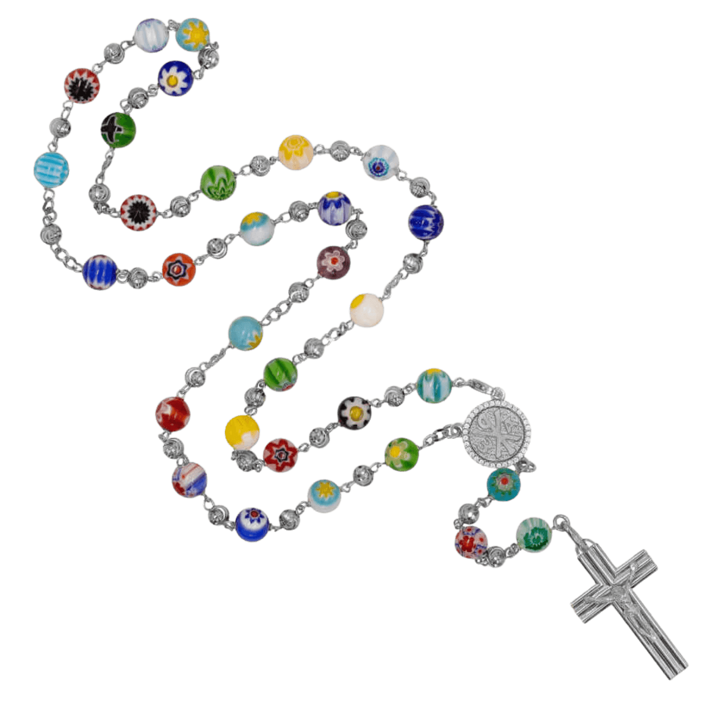 MURRINA GLASS KRALEN - ROZENKRANS - ZILVER