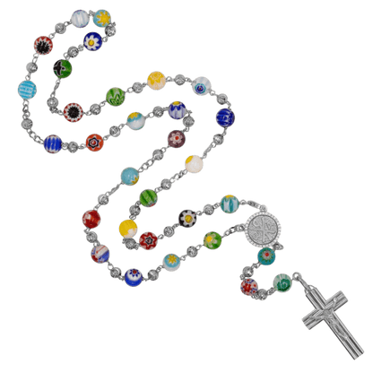 MURRINA GLASS KRALEN - ROZENKRANS - ZILVER