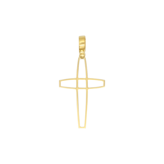 OPEN CROSS PENDANT - GOLDEN SILVER