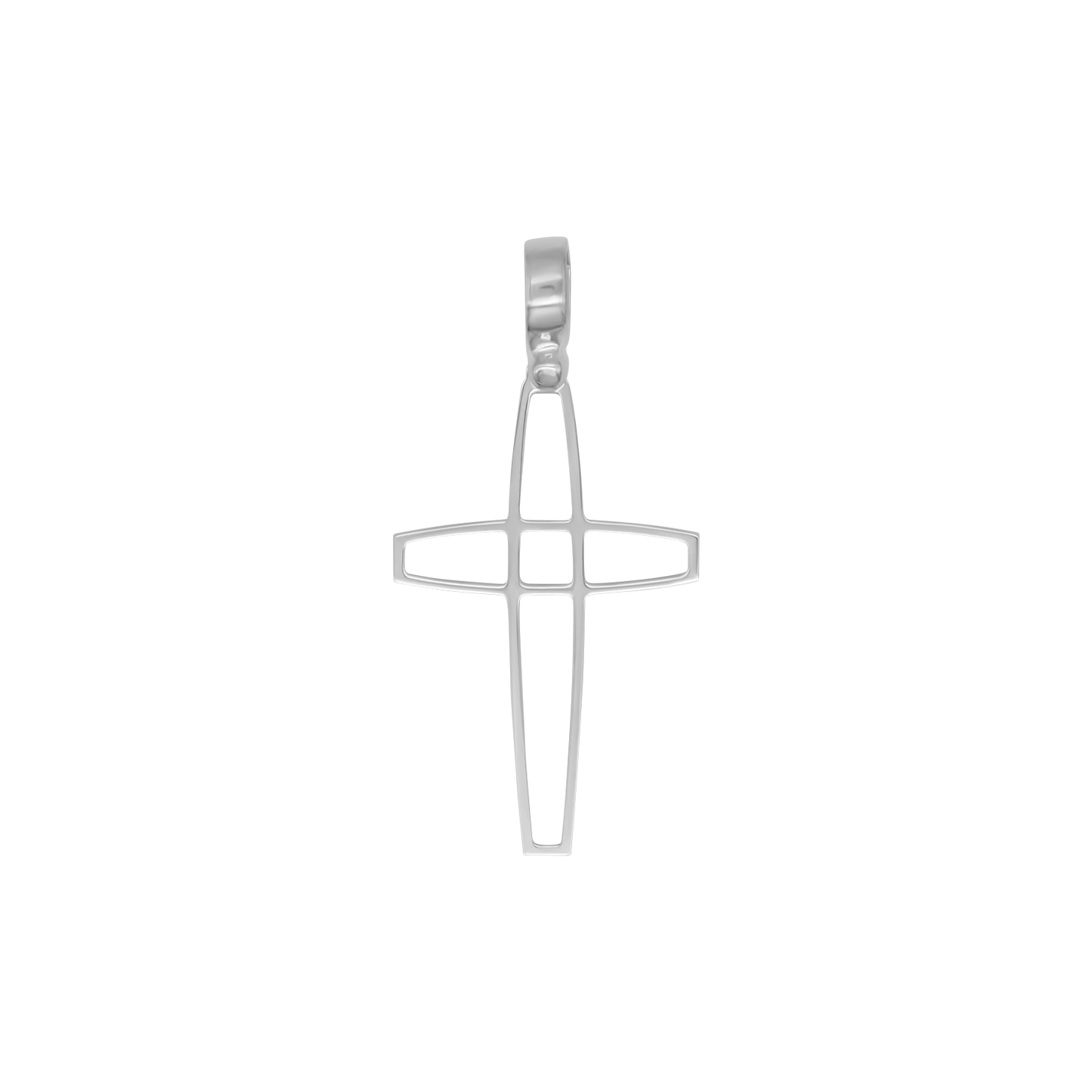 OPEN KRUIS HANGER - ZILVER