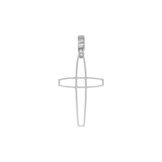 OPEN CROSS PENDANT - SILVER