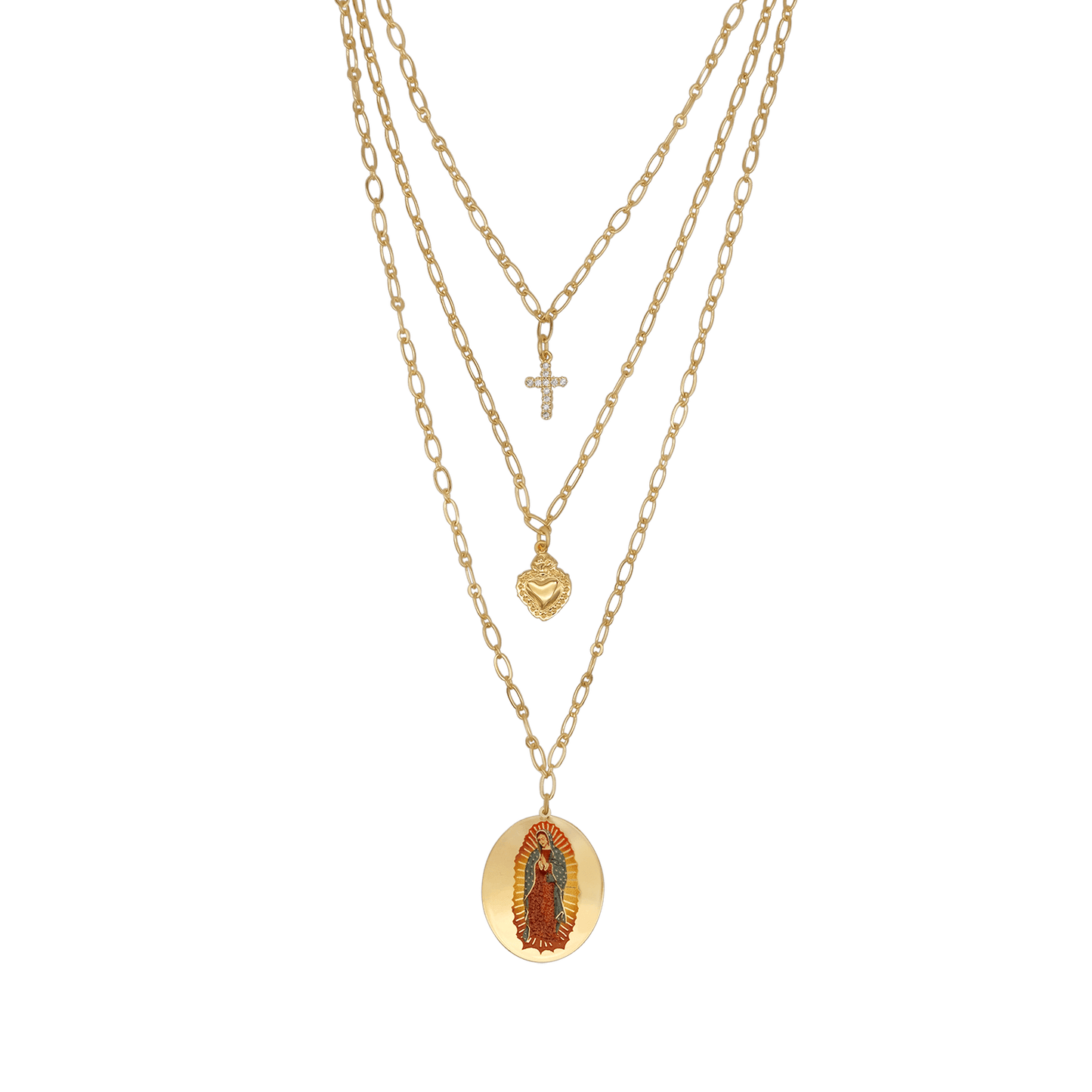 OUR LADY OF GUADALUPE - LAYERED NECKLACE