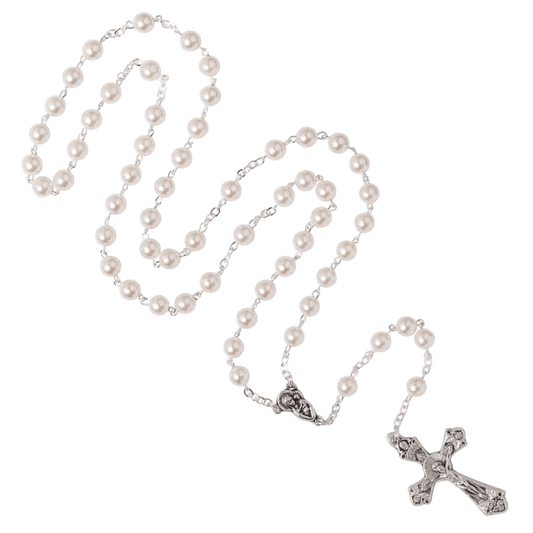 PEARL ROSARY - METAL