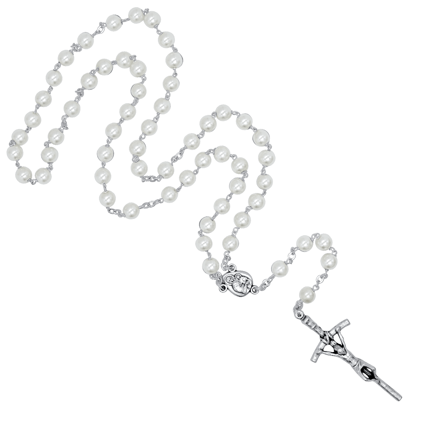 PEARL ROSARY - METAL