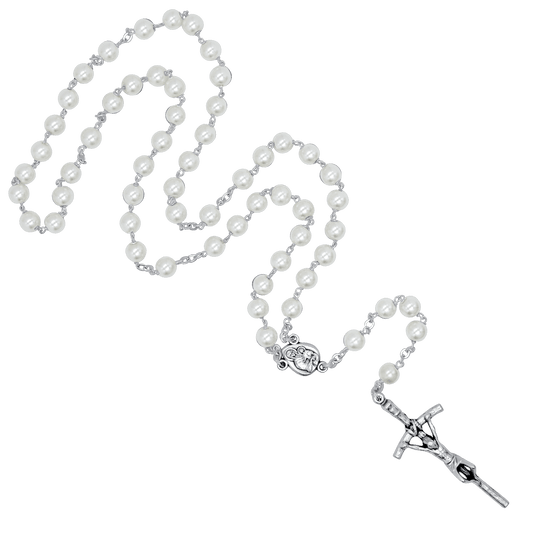 PEARL ROSARY - METAL