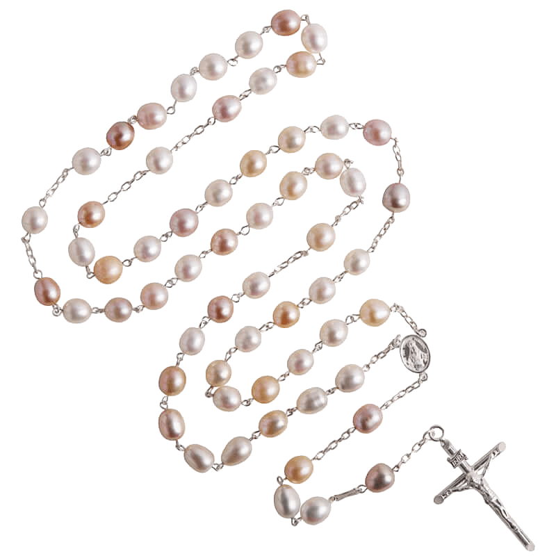 THREE-TONE PEARL ROZENKRANS - ZILVER