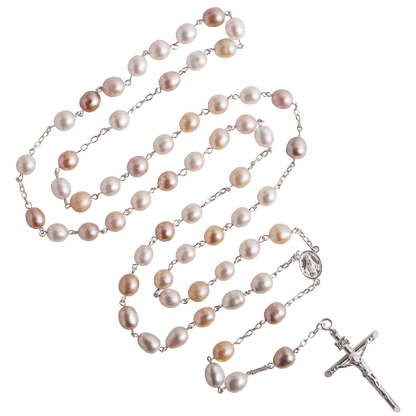 THREE-TONE PEARL ROZENKRANS - ZILVER