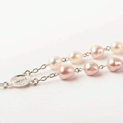 THREE-TONE PEARL ROZENKRANS - ZILVER