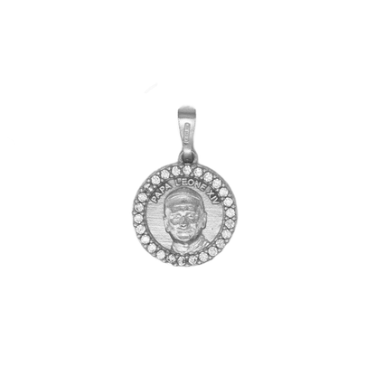 POPE LEO XIV - MEDAL - SILVER AND ZIRCONIA