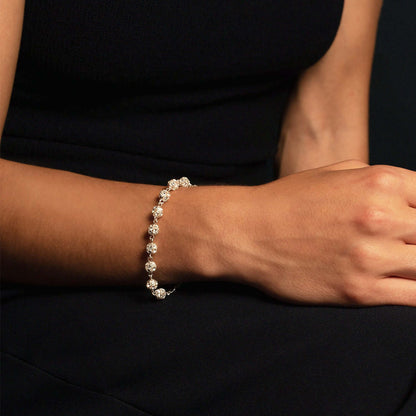 ROSARY BRACELET - SILVER AND STRASSBALL