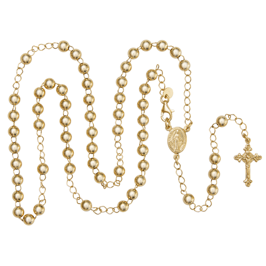 ROSARY NECKLACE  - VERMEIL SILVER
