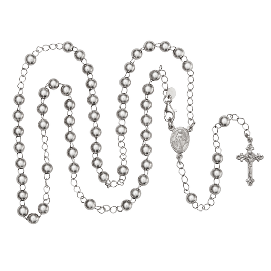 ROSARY NECKLACE  - SILVER