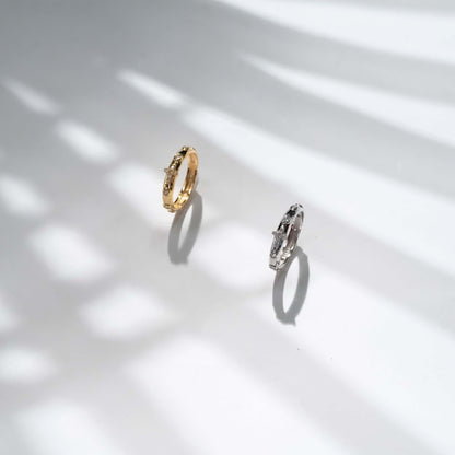 ROSARY RING - ZIRCONIA - VERMEIL SILVER