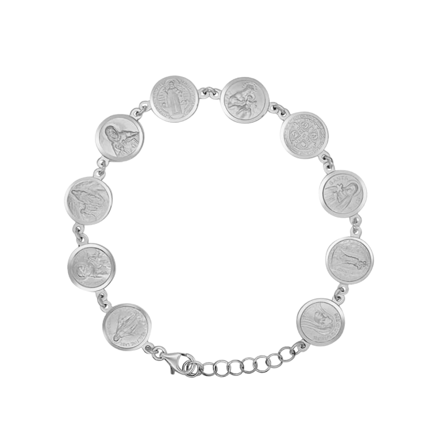 CATHOLIC MEDAILLES ARMBAND - ZILVER