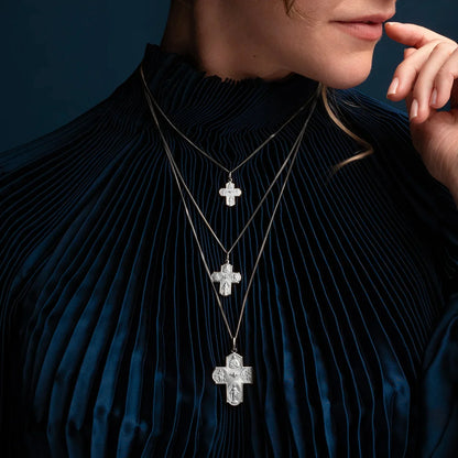 SCAPULAR - KRUIS HANGER - WITGOUD