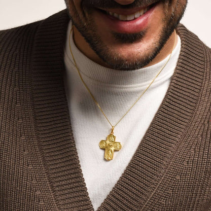SCAPULAR - CROSS PENDANT - METAL
