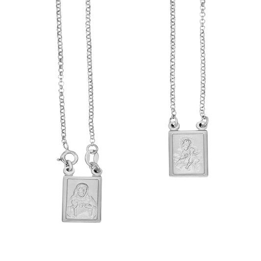 SCAPULAR NECKLACE - SILVER