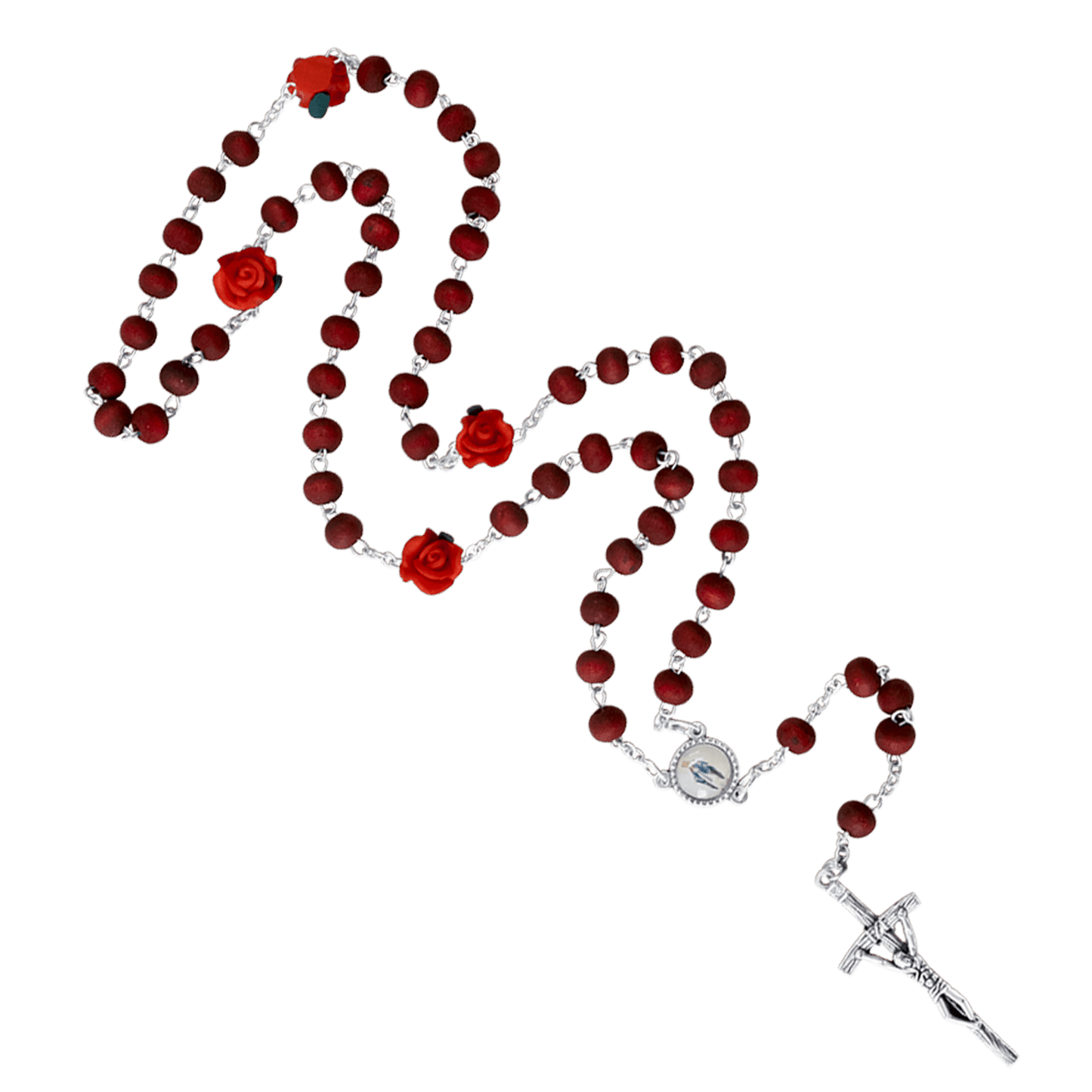 SCENTED ROSARY - ROSE PETAL - METAL