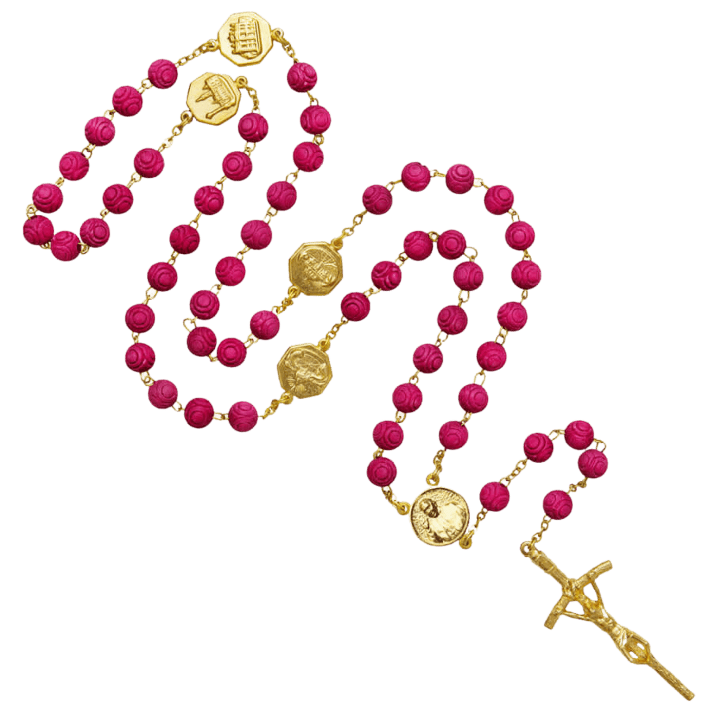SCENTED ROSE PETAL ROSARY - METAL