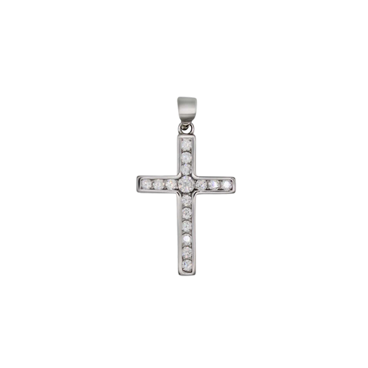 KRUIS HANGER - ZILVER EN ZIRKONIA