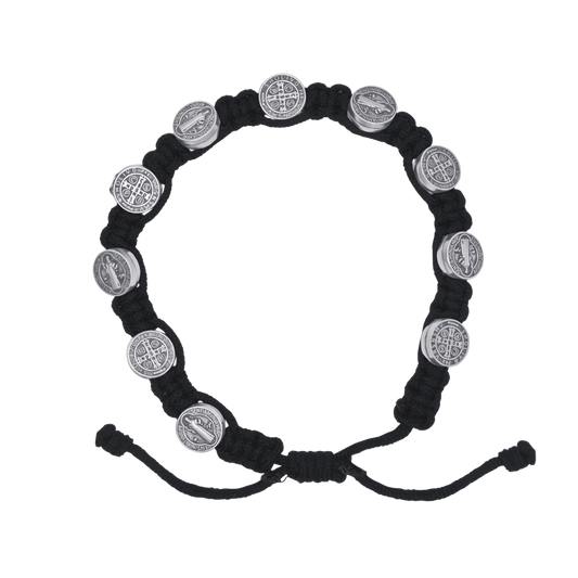 ST BENEDICT - CATHOLIC MEDAILLES ARMBAND - ROPE