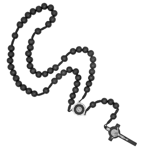 ST BENEDICT - LARGE ROZENKRANS BLACK KRALEN