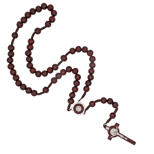 ST BENEDICT - LARGE ROZENKRANS KRALEN - RED