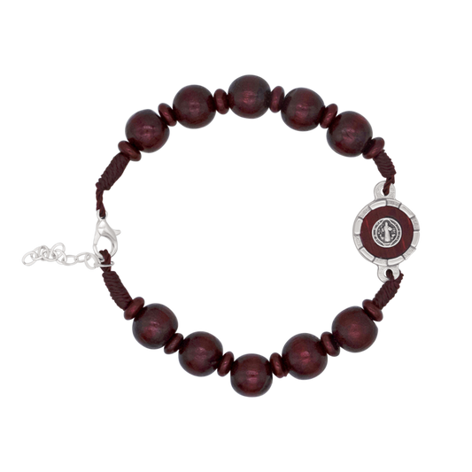 ST BENEDICT - LARGE ROZENKRANS ARMBAND - RED