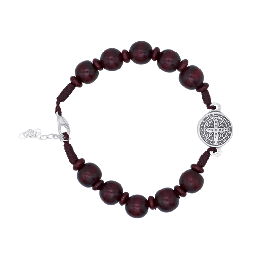 ST BENEDICT - LARGE ROZENKRANS ARMBAND - RED