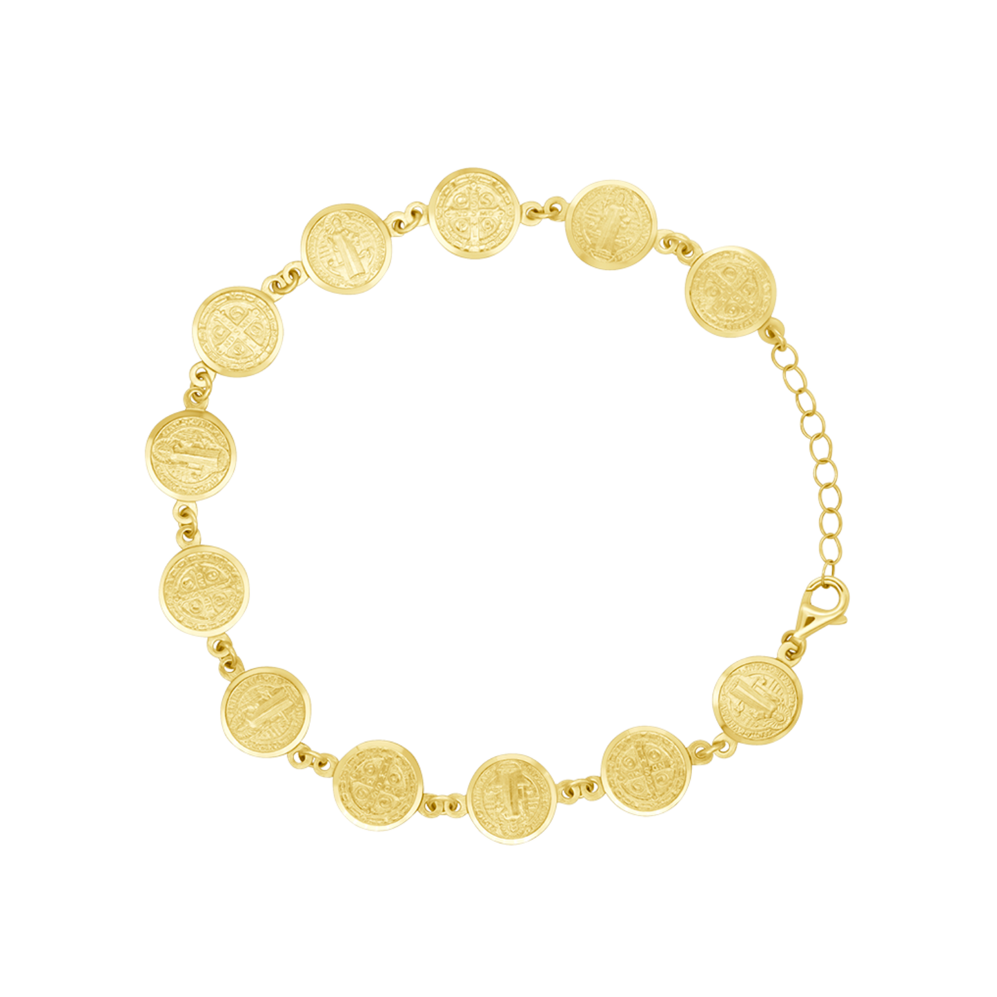 ST BENEDICT MEDAILLES ARMBAND - GOUD