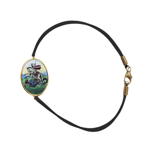 ST GEORGE ARMBAND - PAINTED CERAMIC EN GOUD