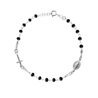 MIRACULOUS MEDAILLE EN KRUIS - ARMBAND - ZILVER