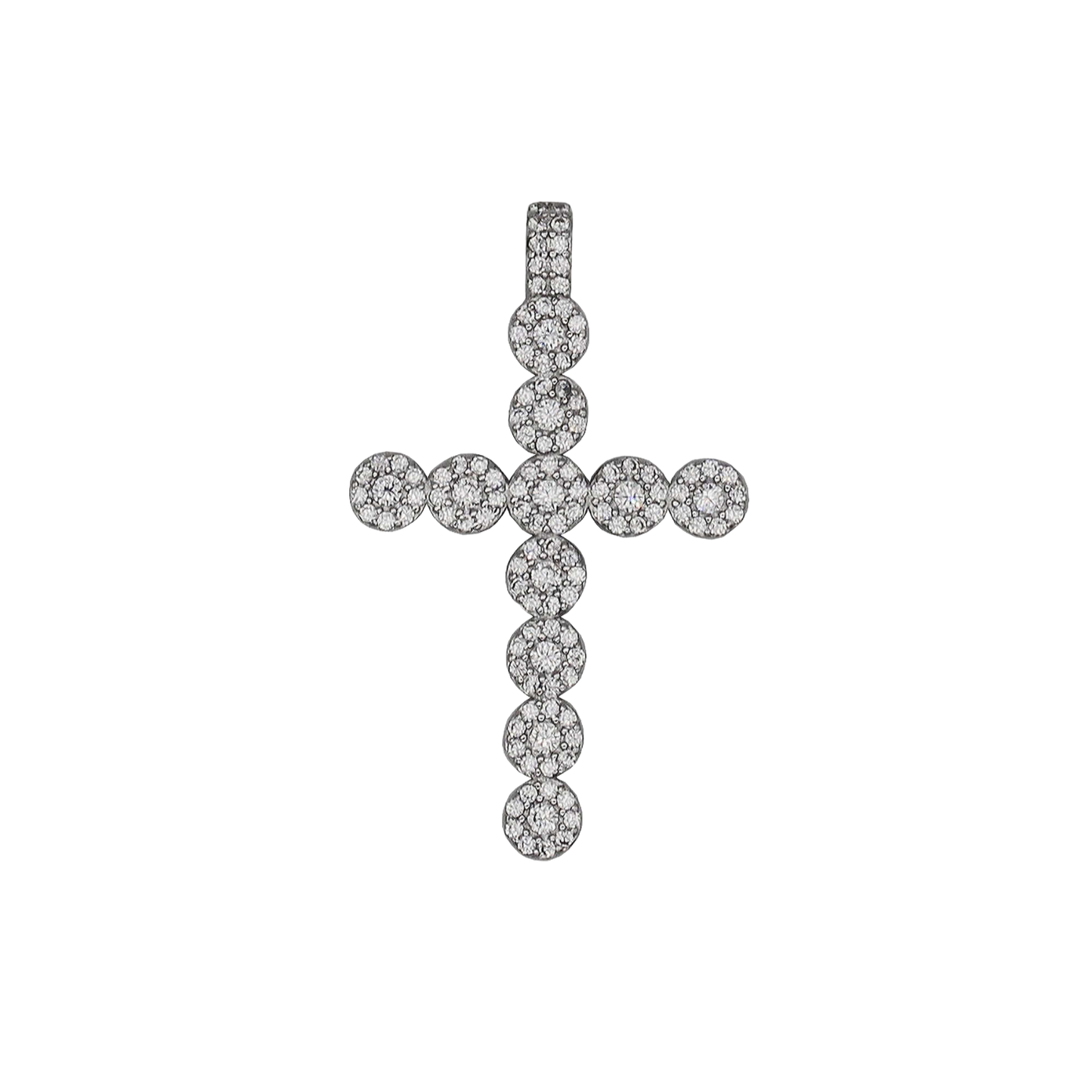 CROSS PENDANT - SILVER AND ZIRCONIA