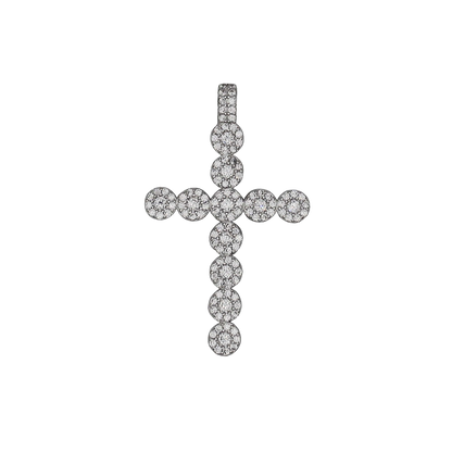 CROSS PENDANT - SILVER AND ZIRCONIA