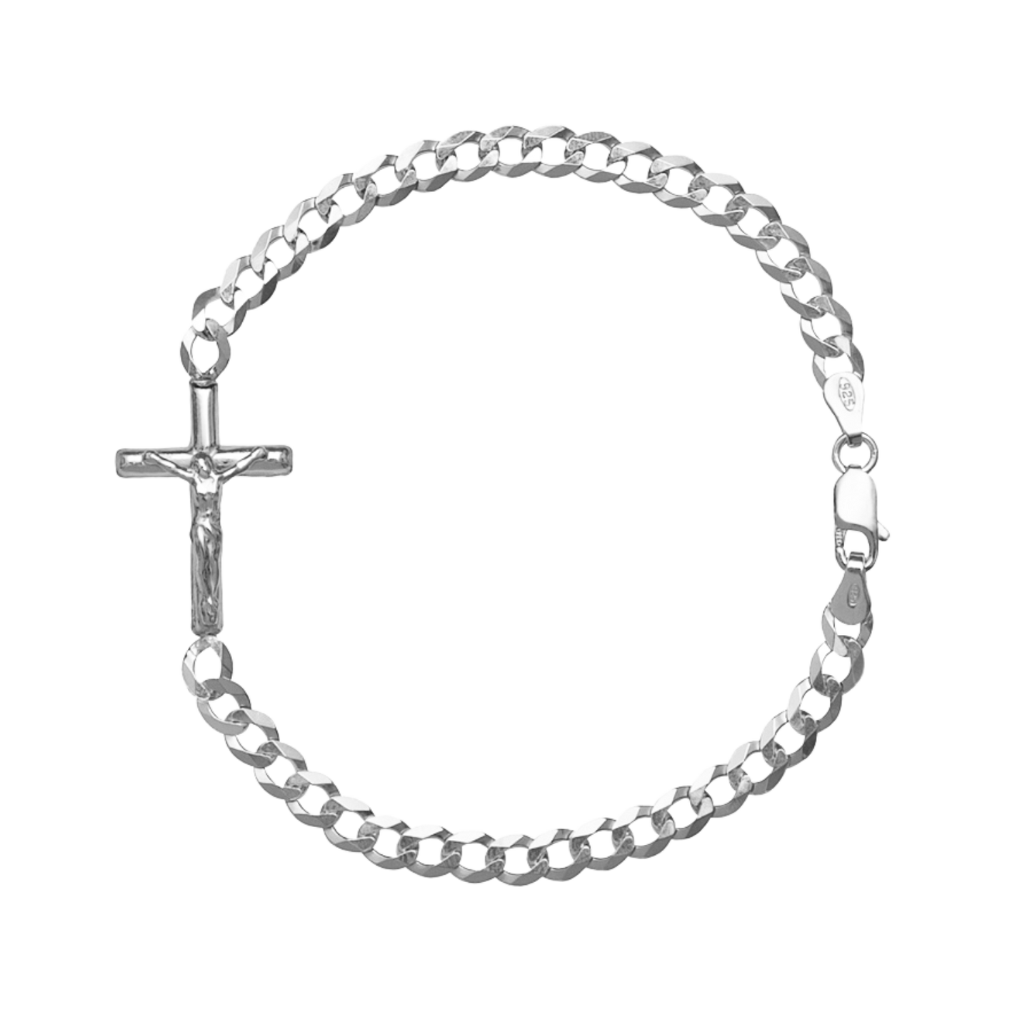 KRUISBEELD - ARMBAND - ZILVER
