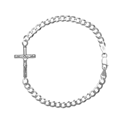 KRUISBEELD - ARMBAND - ZILVER