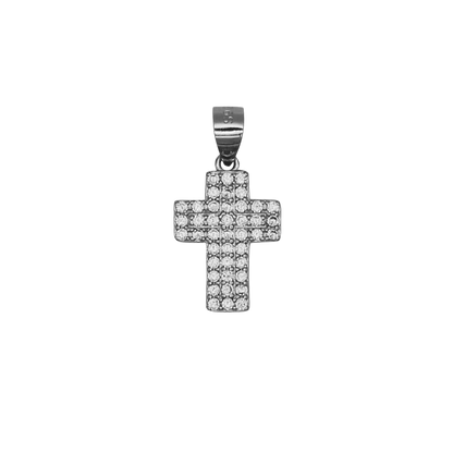 CROSS PENDANT - SILVER AND PAVÉ