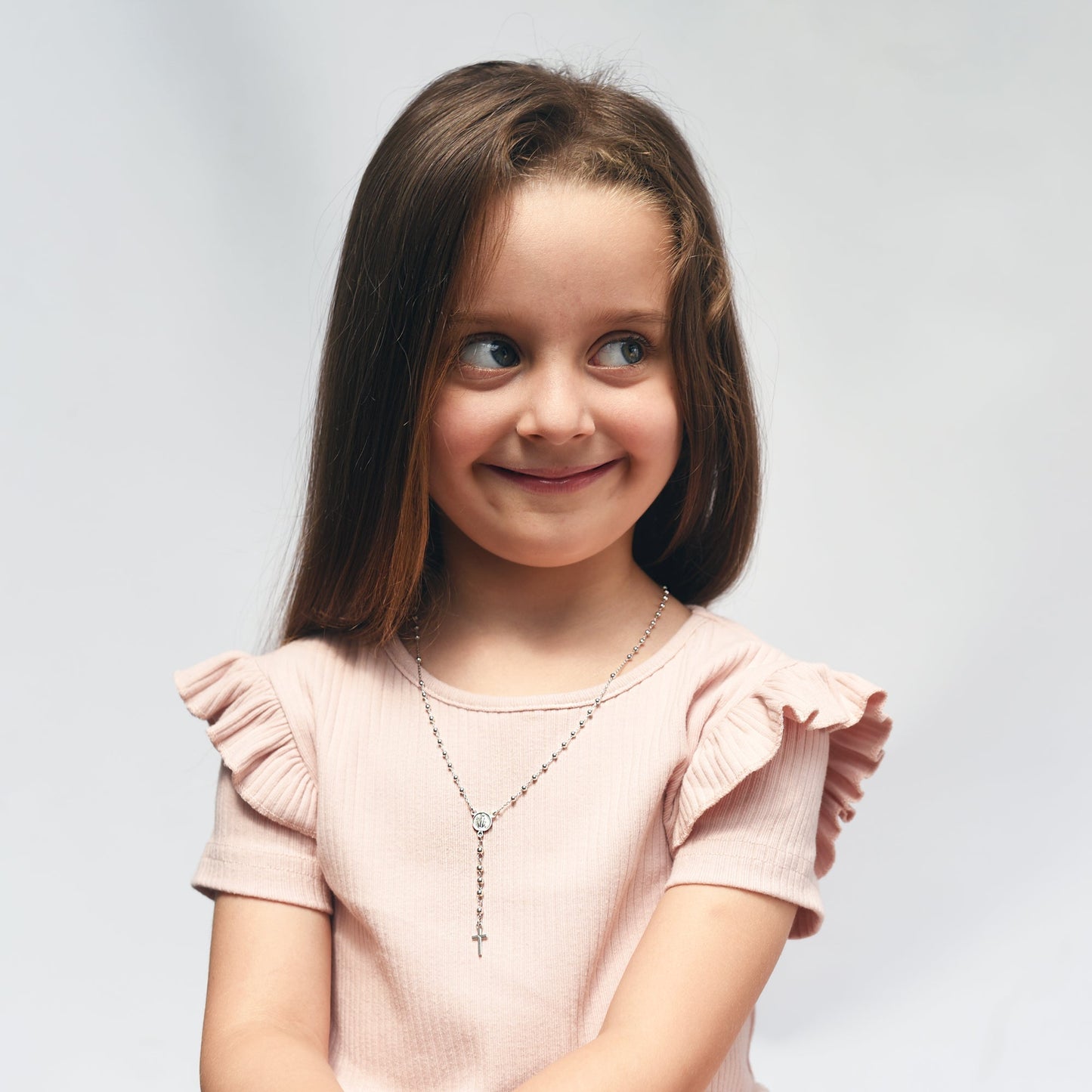 BABY ROZENKRANS KETTING - ZILVER