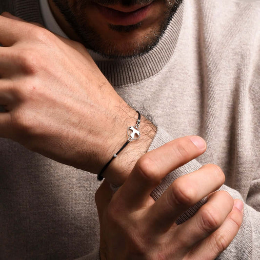 TAU - ARMBAND - CORD EN ZILVER