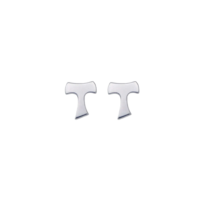 FRANCISCAN TAU KRUIS - EARRINGS - ZILVER