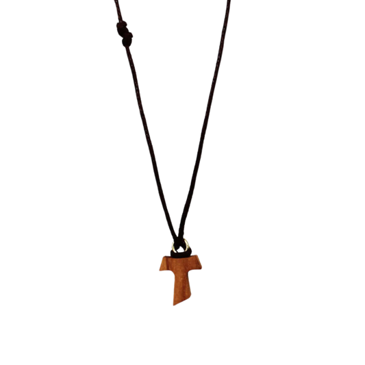 TAU KRUIS KETTING - ROPE EN WOOD