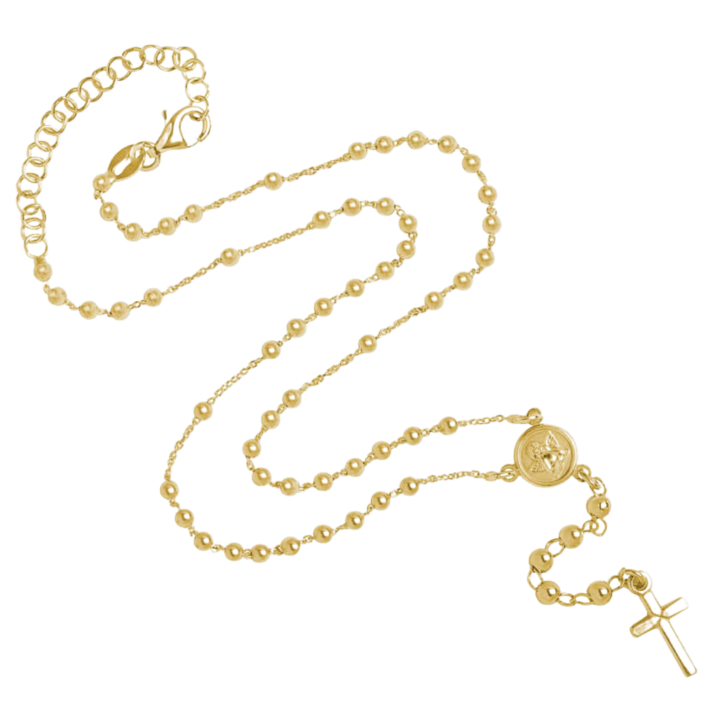 BABY ROSARY NECKLACE - VERMEIL SILVER