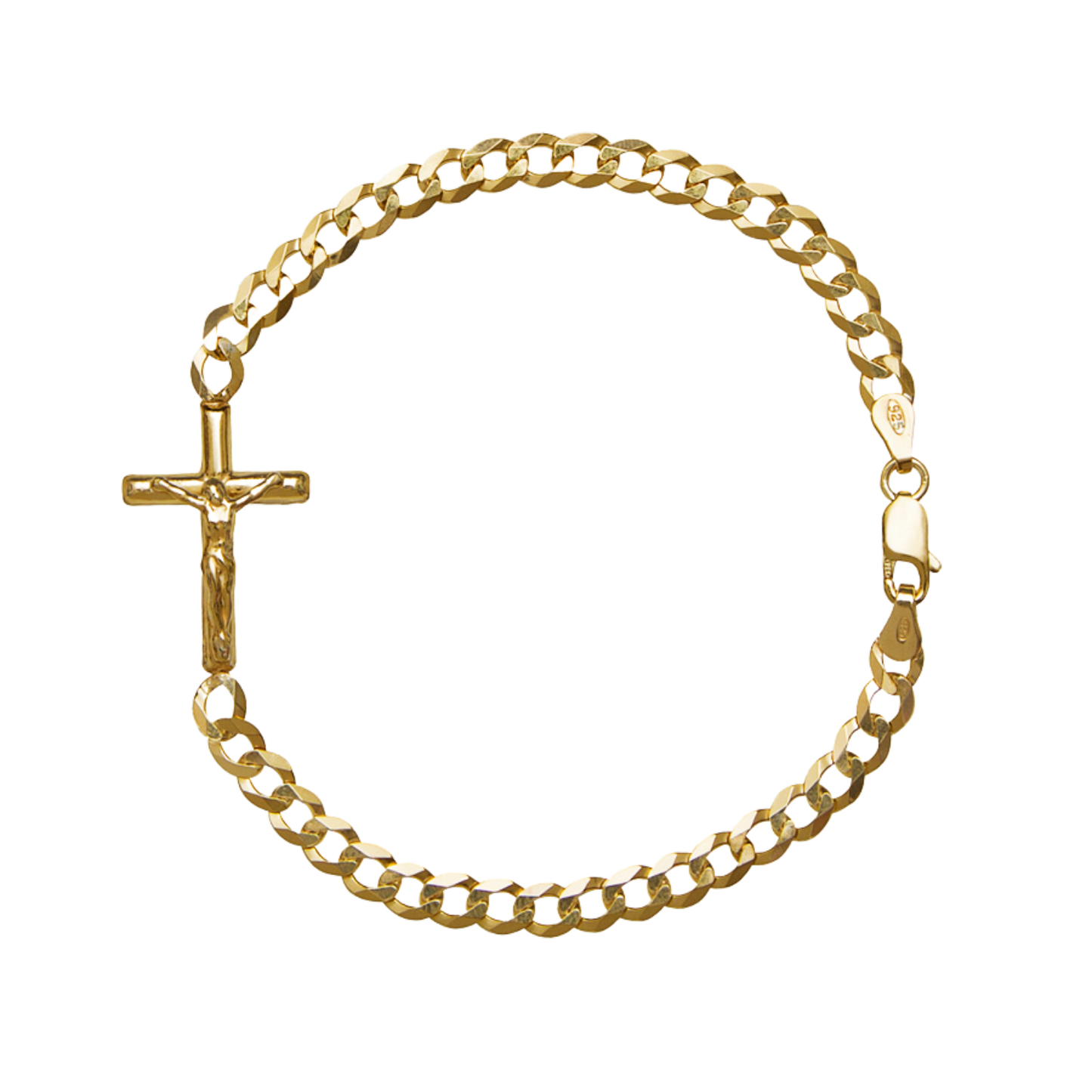 KRUISBEELD - ARMBAND - VERMEIL ZILVER