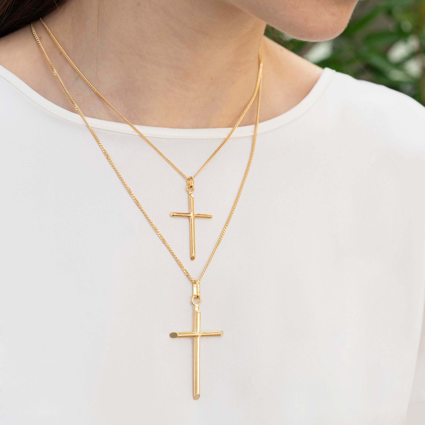 CLASSIC KRUIS HANGER - VERMEIL ZILVER